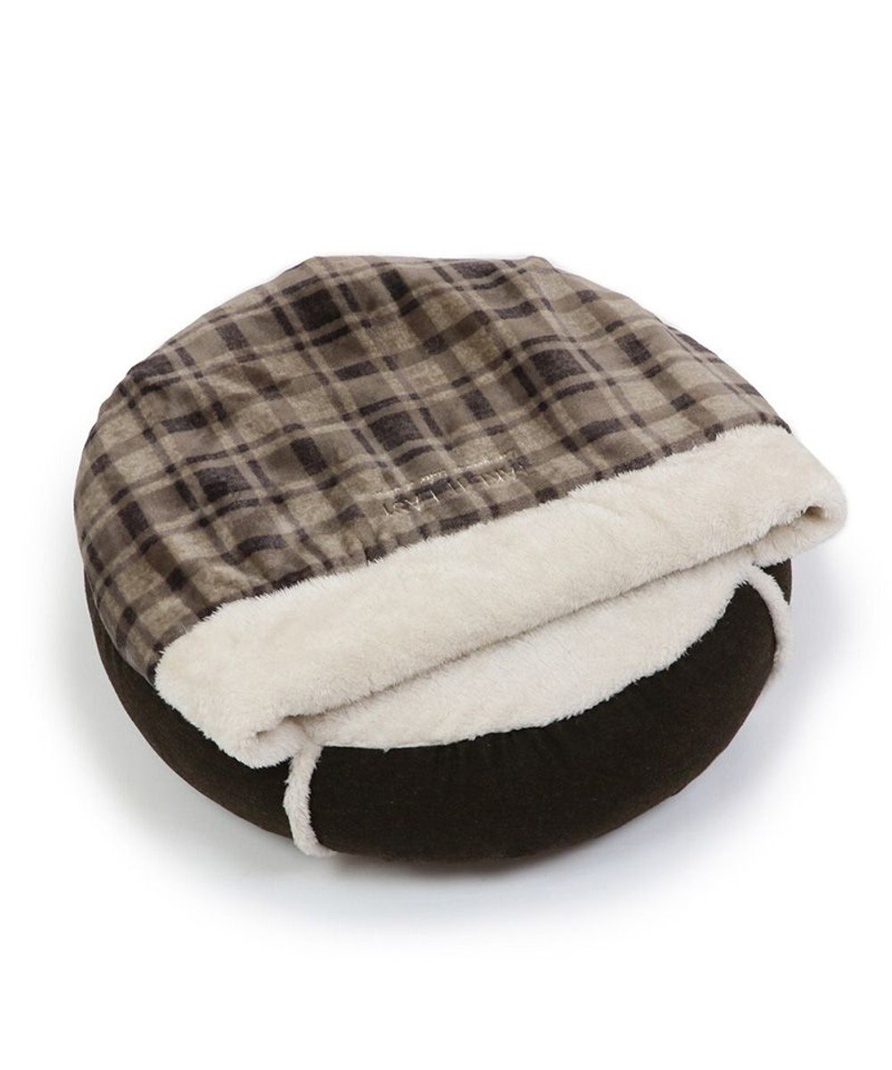 PET PARADISE ペットパラダイス 丸型寝袋 遠赤外線 《チェック柄》 60cm 