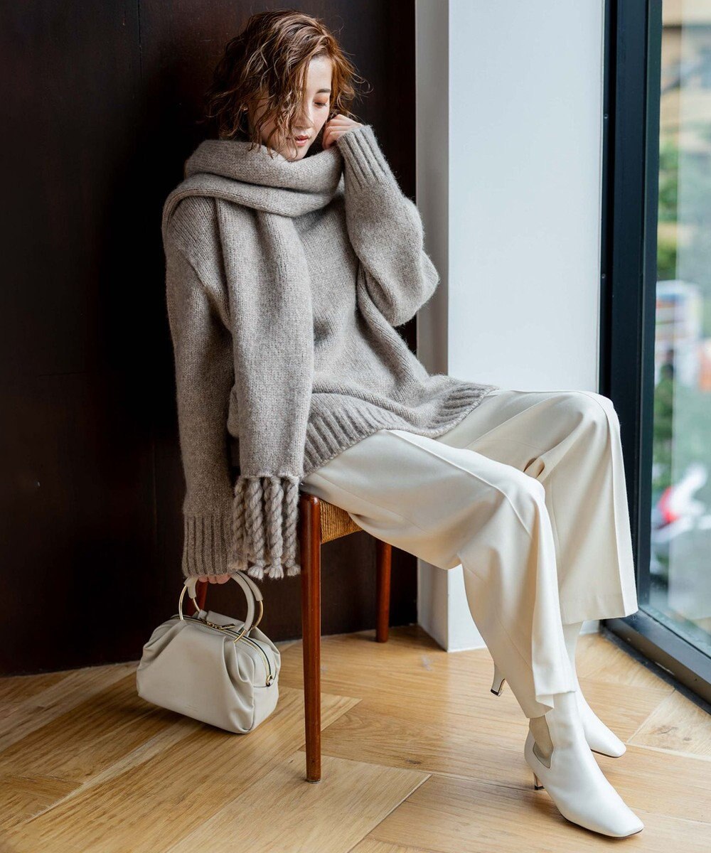 23区 ベビーアルパカ ビッグシルエット ニット 