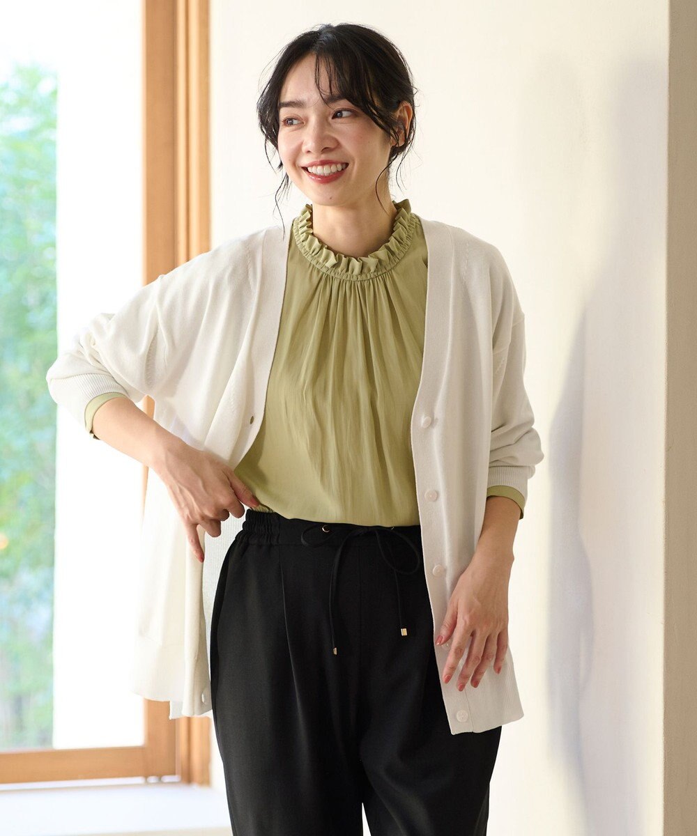 ANY 【洗濯機可能・UVケア】Ｖネック カーディガン 