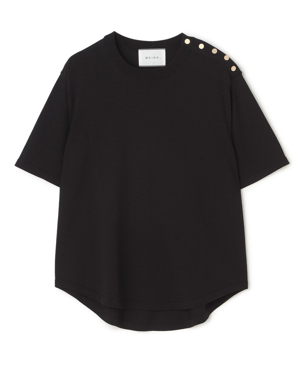 BEIGE， NADIA / ストレッチ メタルボタンニット 