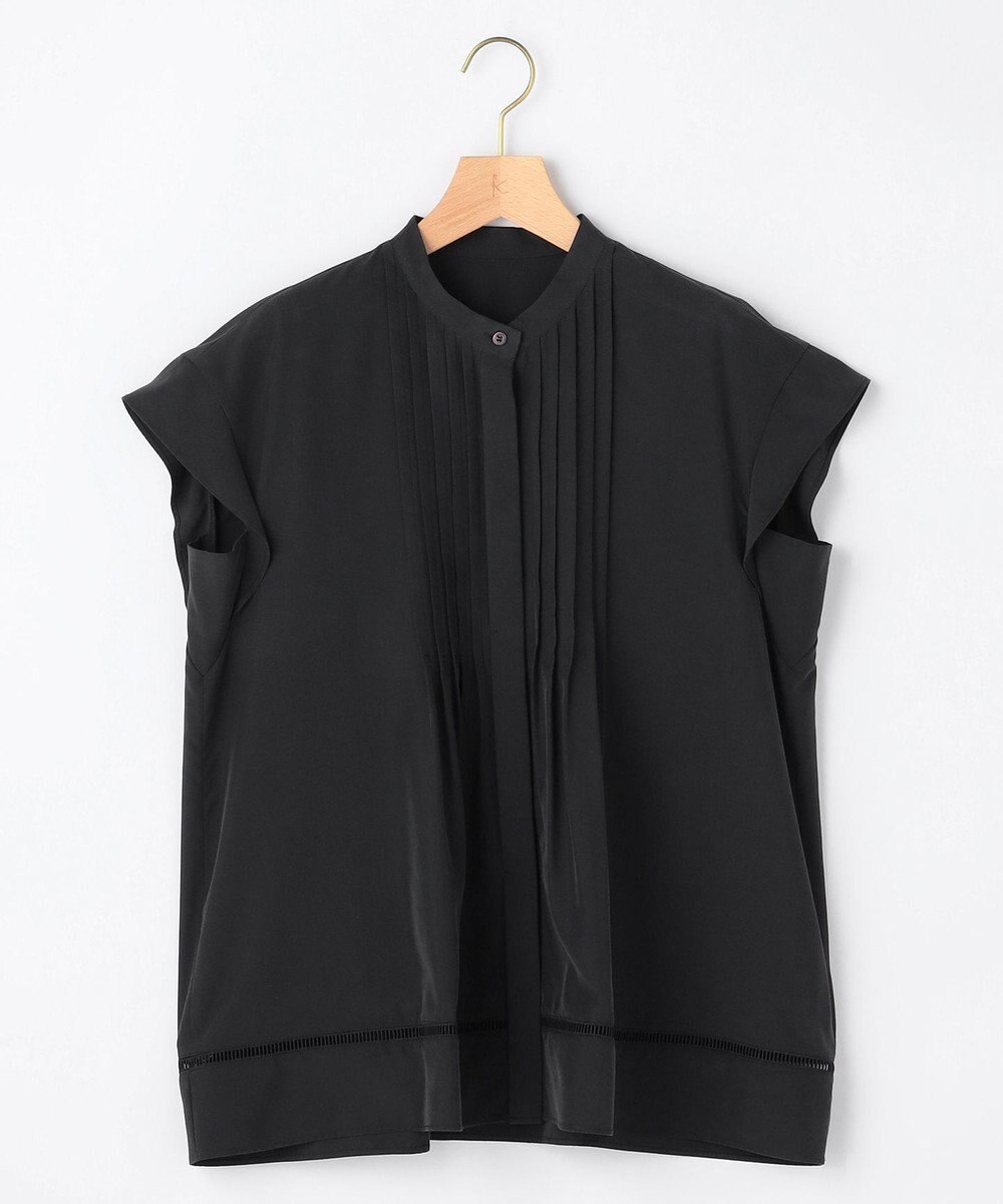 組曲 【先行予約】スムースクロス ピンタックブラウス 