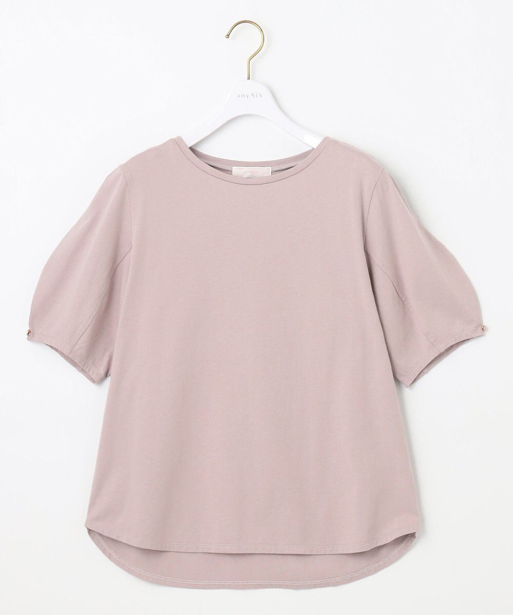 ANY SIS L 【汗ジミ防止・UVケア】アーモンドスリーブ カットソー 