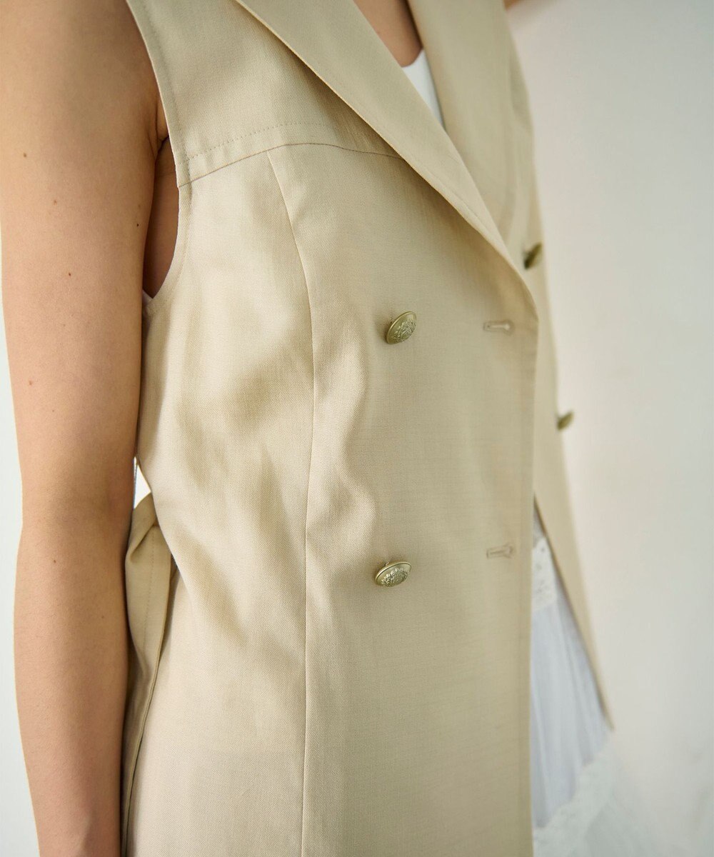 GRACE CONTINENTAL リネンタッチダブルブラウス 