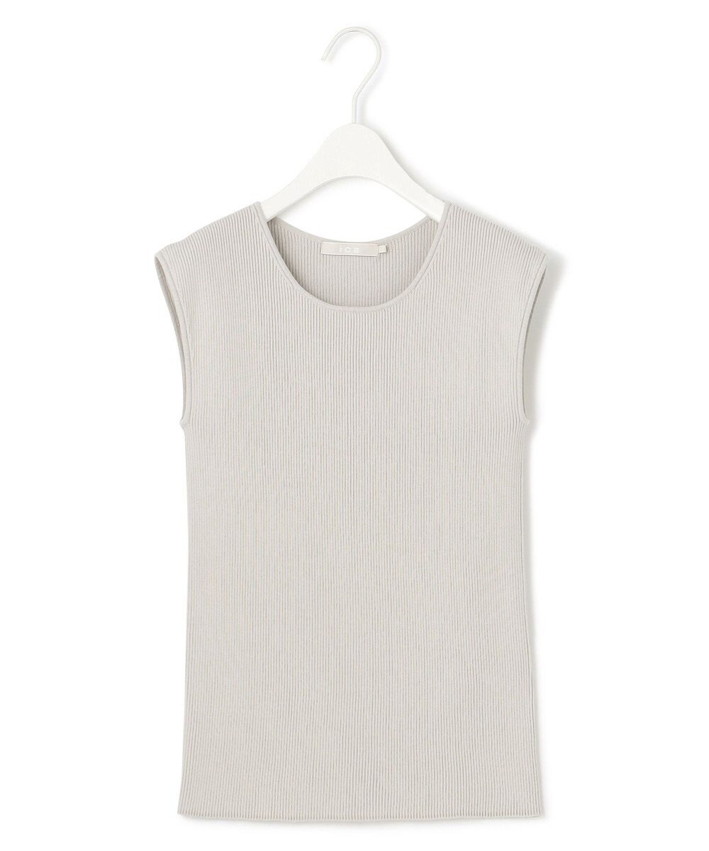 ICB 【UVカット・洗える】 オーガニックコットンリブ ノースリーブニット 