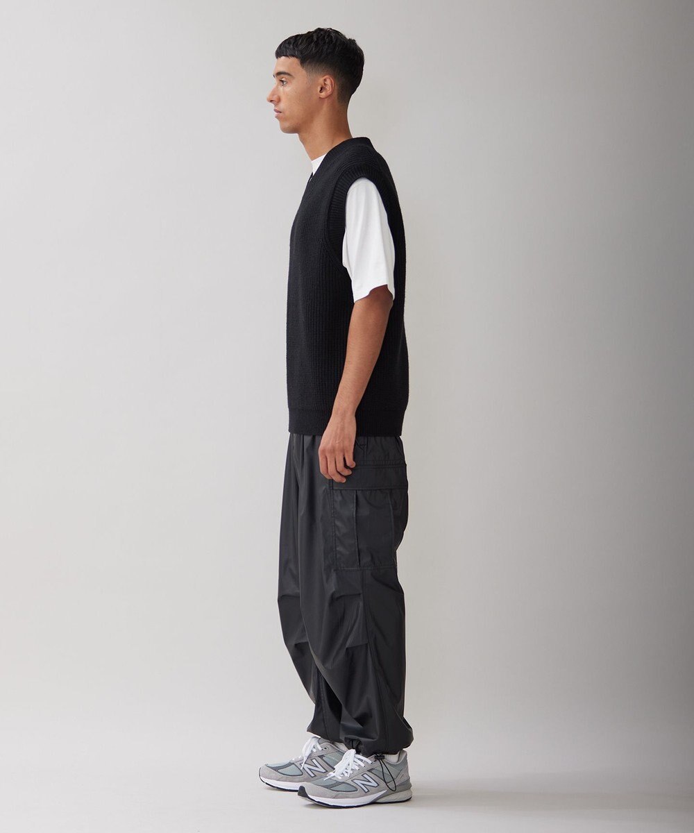 UNFILO MENS レザーライクカーゴパンツ [23年秋冬商品] 