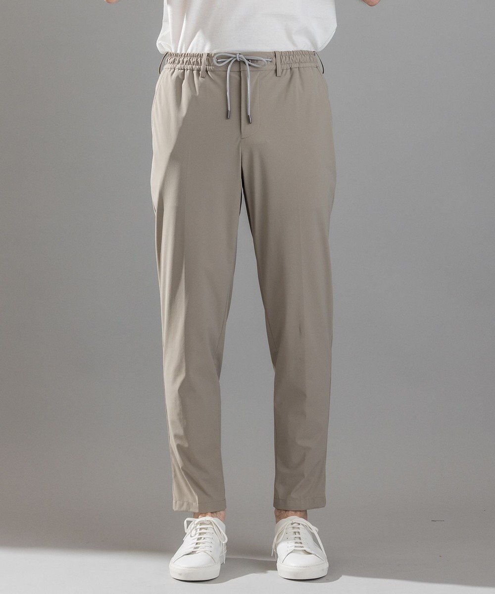 JOSEPH HOMME 新素材【接触冷感性/防しわ性/ストレッチ/洗える/撥水加工】トリコソリッドストレッチ ドロスト付きテーパードパンツ / PEGG CONVERTIBLE 