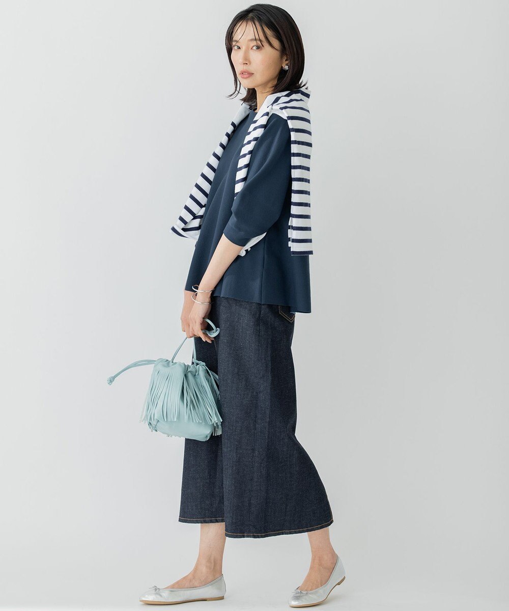 23区 【洗える】テンセルストレッチ フレア ニット 