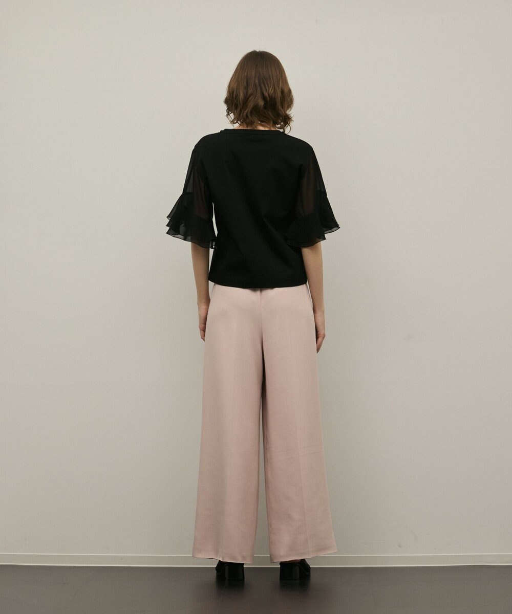 GRACE CONTINENTAL シフォンスリーブカットトップ 