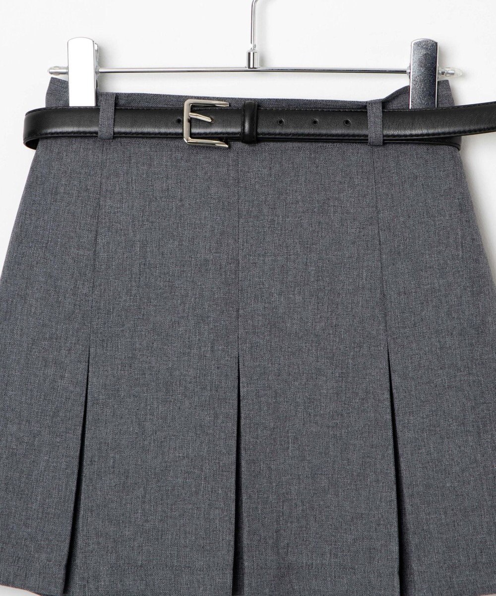 WEGO 【SCHOOLITEM】ベルト付ボックスプリーツスカパン 