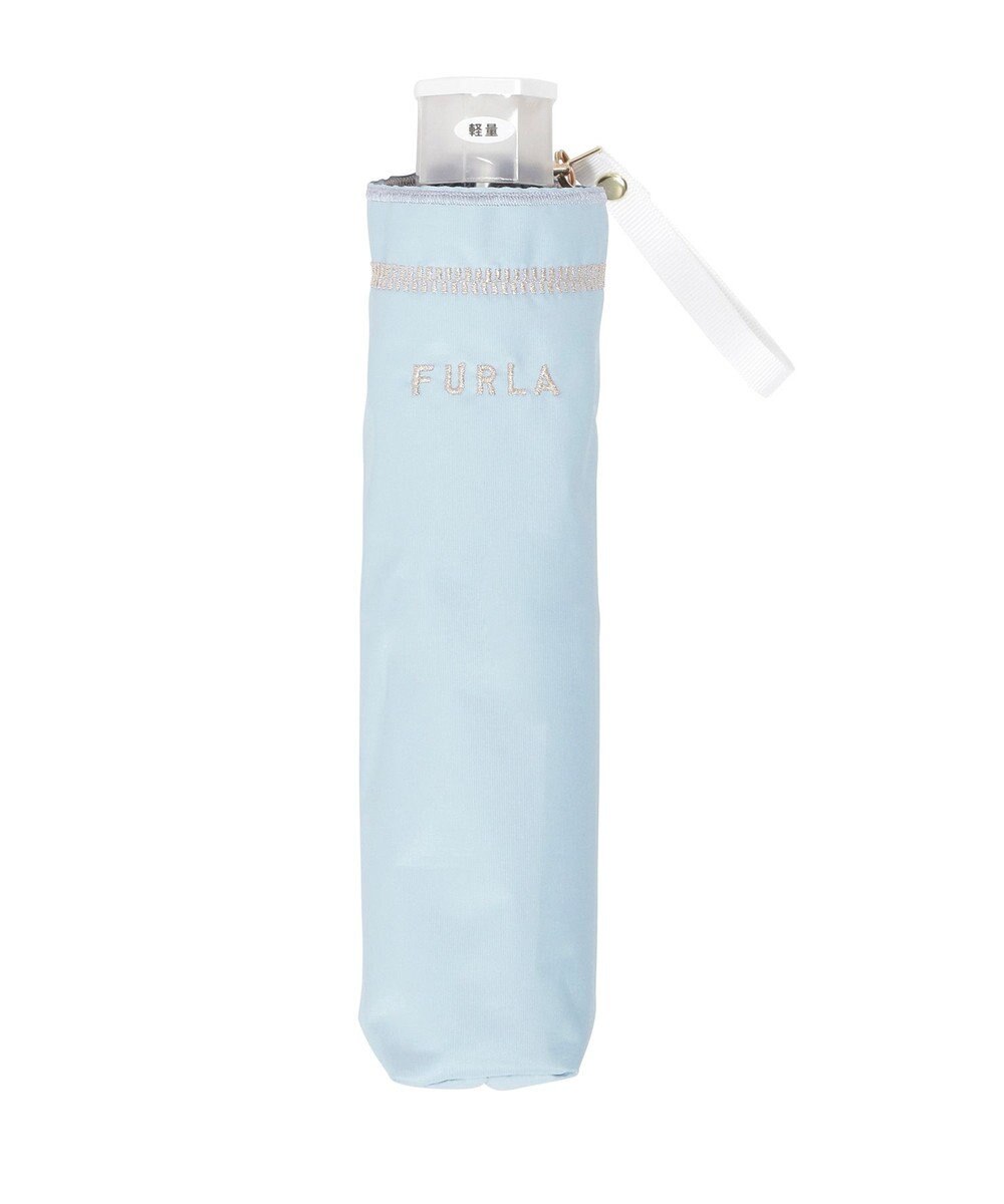 MOONBAT FURLA(フルラ) 晴雨兼用日傘 折りたたみ傘 ジッパー刺繍 1級遮光 遮熱 UV 