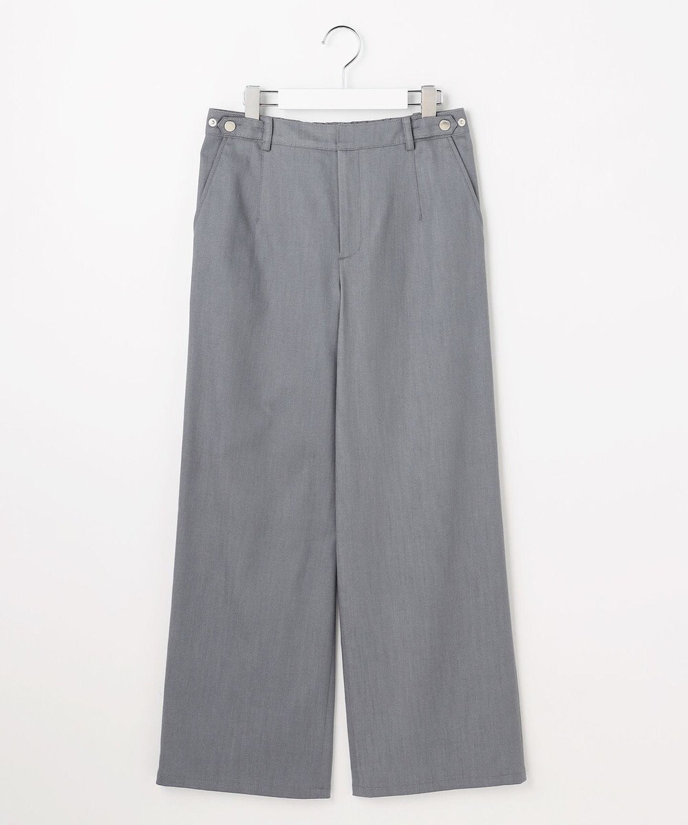 J.PRESS LADIES L セルロースシャンブレー セミワイド パンツ 