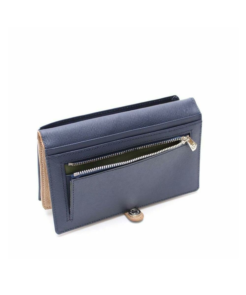 A.D.M.J. 【牛革】メタリックレザー/ガマグチ付ロングウォレット 