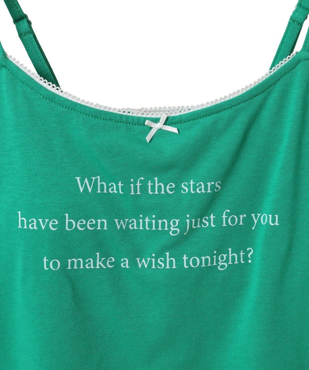 earth music&ecology メッセージプリントカップ付きキャミソール 