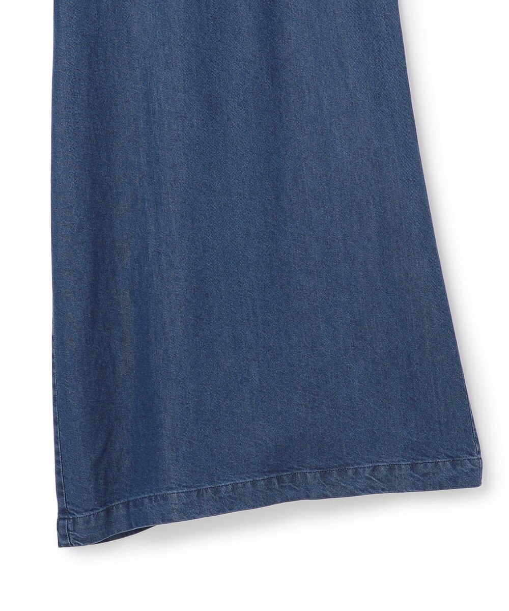 ICB L ナチュラルソフトデニム タックワイドパンツ 