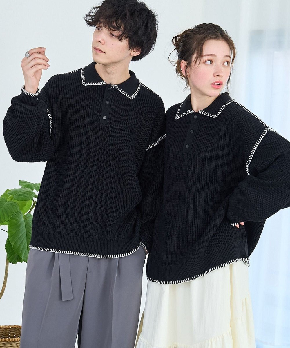 WEGO ハンドステッチポロプルオーバー 