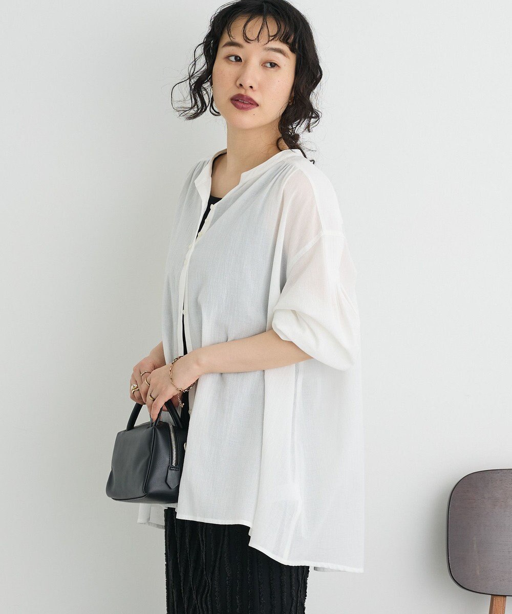 CRAFT STANDARD BOUTIQUE ジョーゼットスキッパーシャツ 