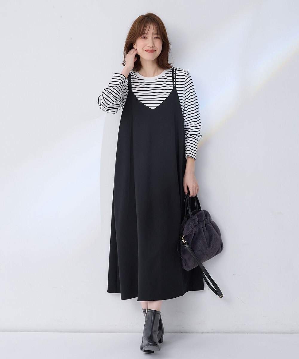 ANY 【洗濯機可能/ストレッチ】ウールライクキャミワンピース 