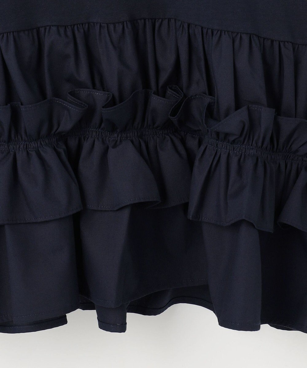 組曲 S 【先行予約】フリルシャツコンビ ロングTシャツ 