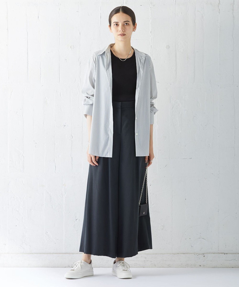 ICB 【洗える】 フィブリルツイル タックパンツ 