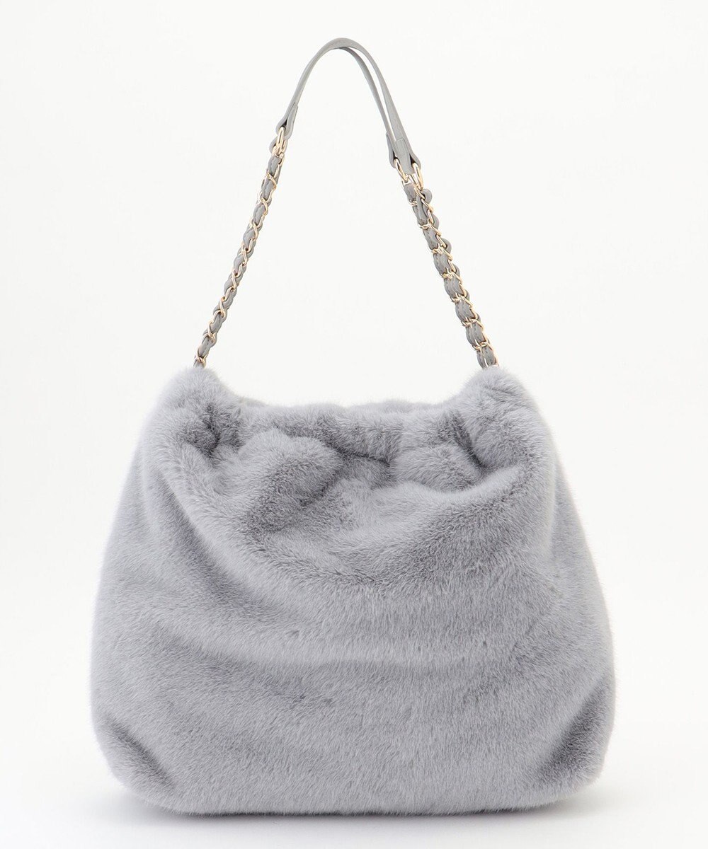 ANY SIS フェイクファーチェーン トートバッグ 