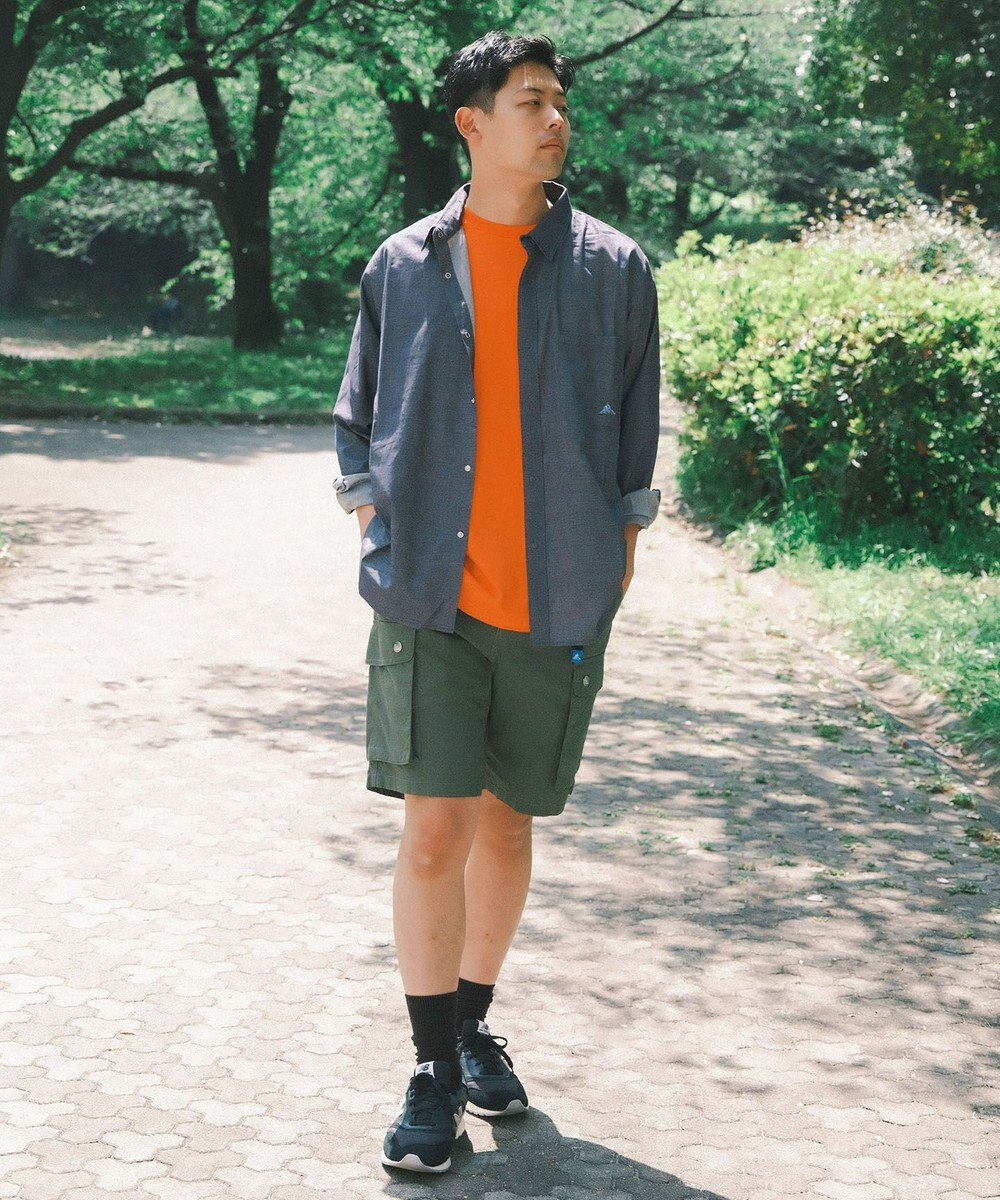 SHARE PARK MENS 【UVカット・撥水・ストレッチ】イージーデニムレギュラーカラーシャツ 