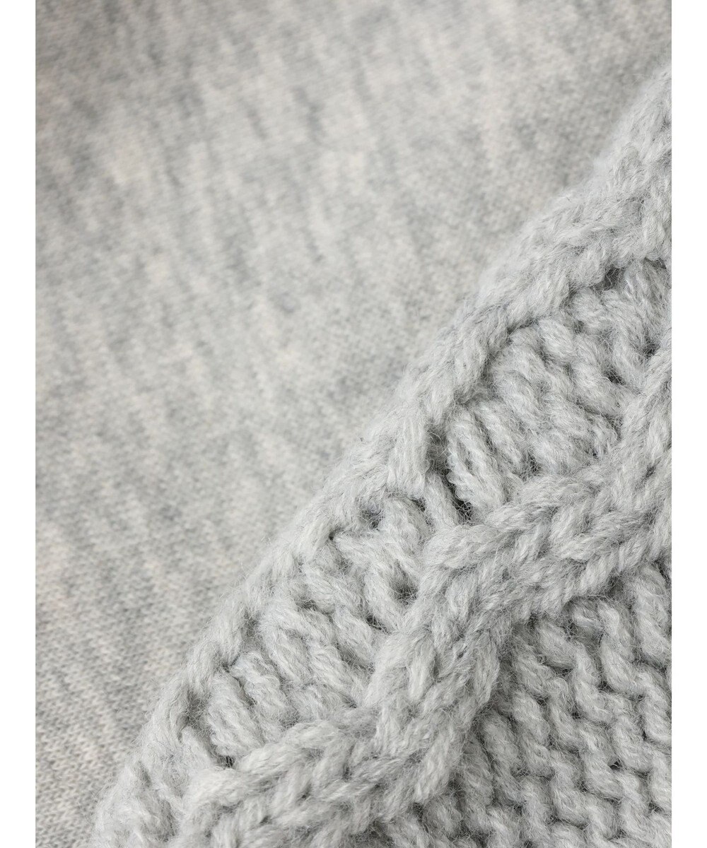 CRAFT STANDARD BOUTIQUE ケーブルニット切り替え裏起毛スウェット 