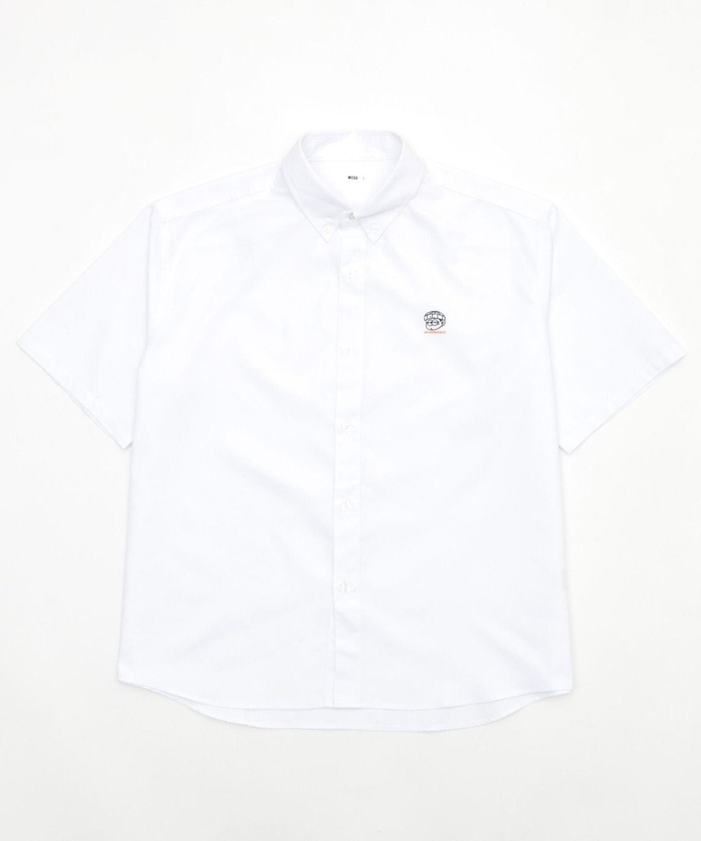 WEGO 【ユニセックス着用ITEM/MLサイズ展開】オックスフォードワンポイントシャツ（SS） 