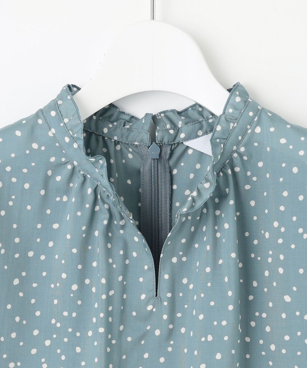 J.PRESS LADIES 【洗える・イージーケア】スパンローンランダムドット ブラウス 