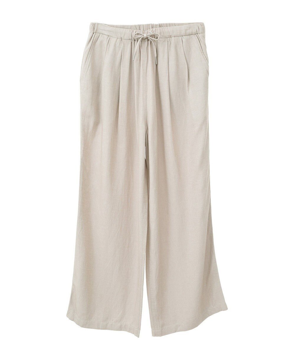 AMERICAN HOLIC 【接触冷感】リネンブレンドタックワイドパンツ 