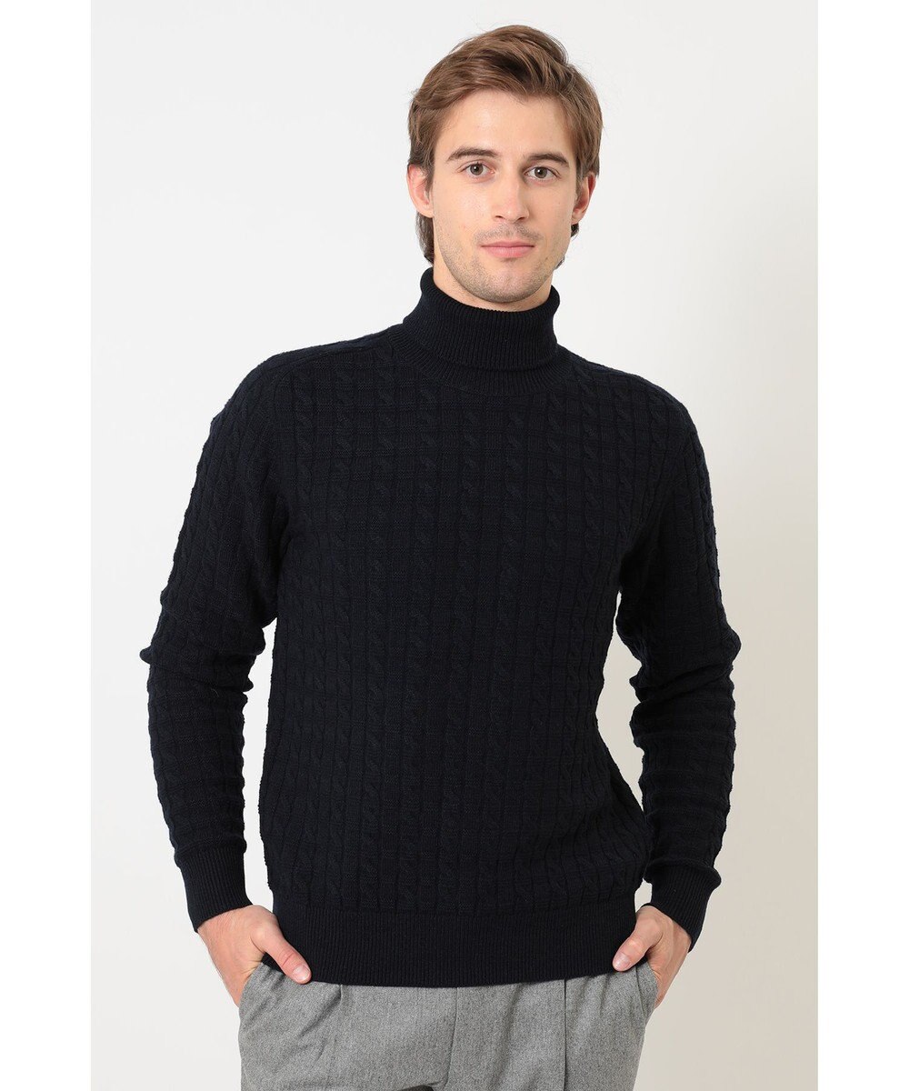 DAKS ケーブルガータータートルネックセーター 