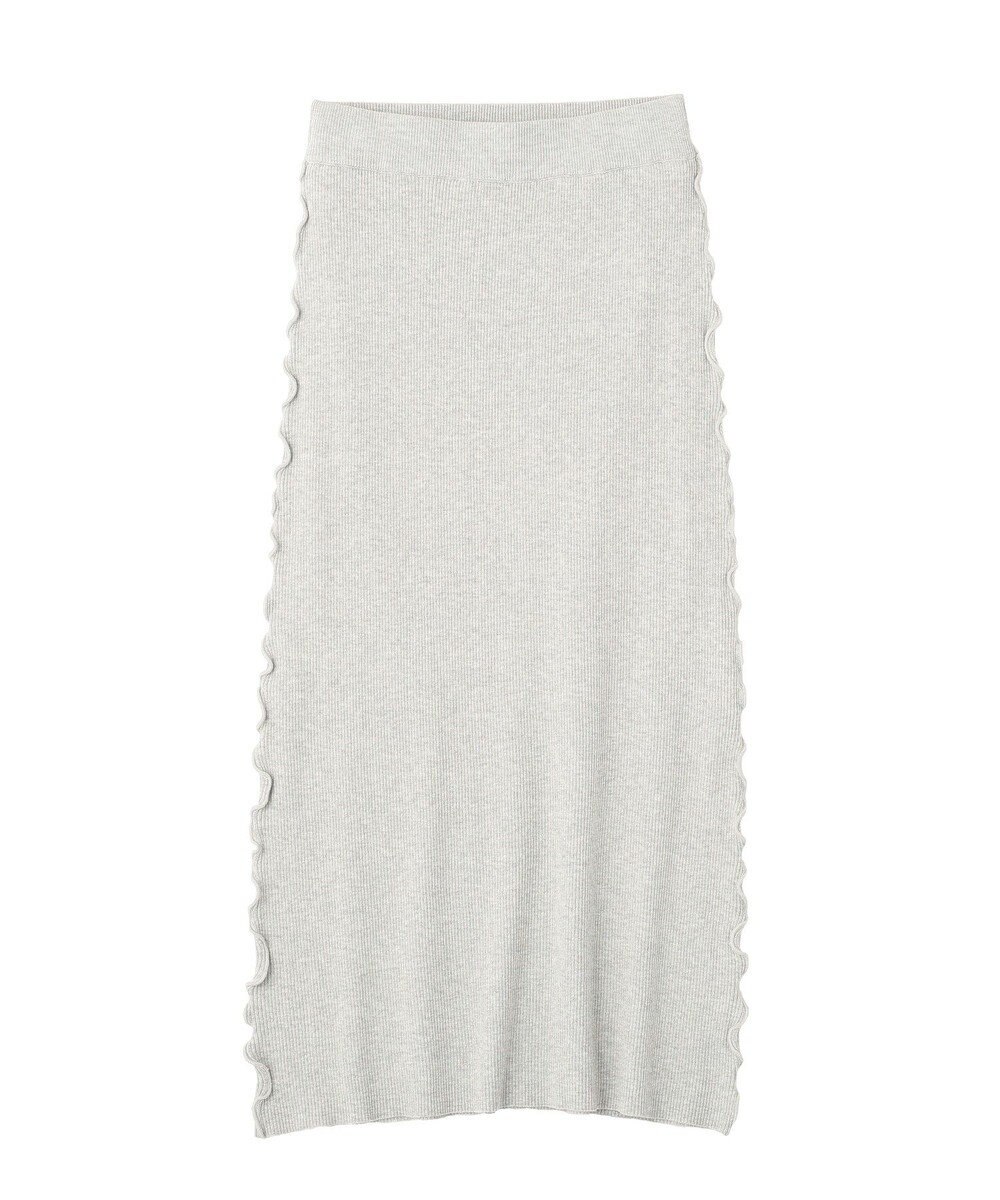 earth music&ecology サイドメローリブニットスカート 