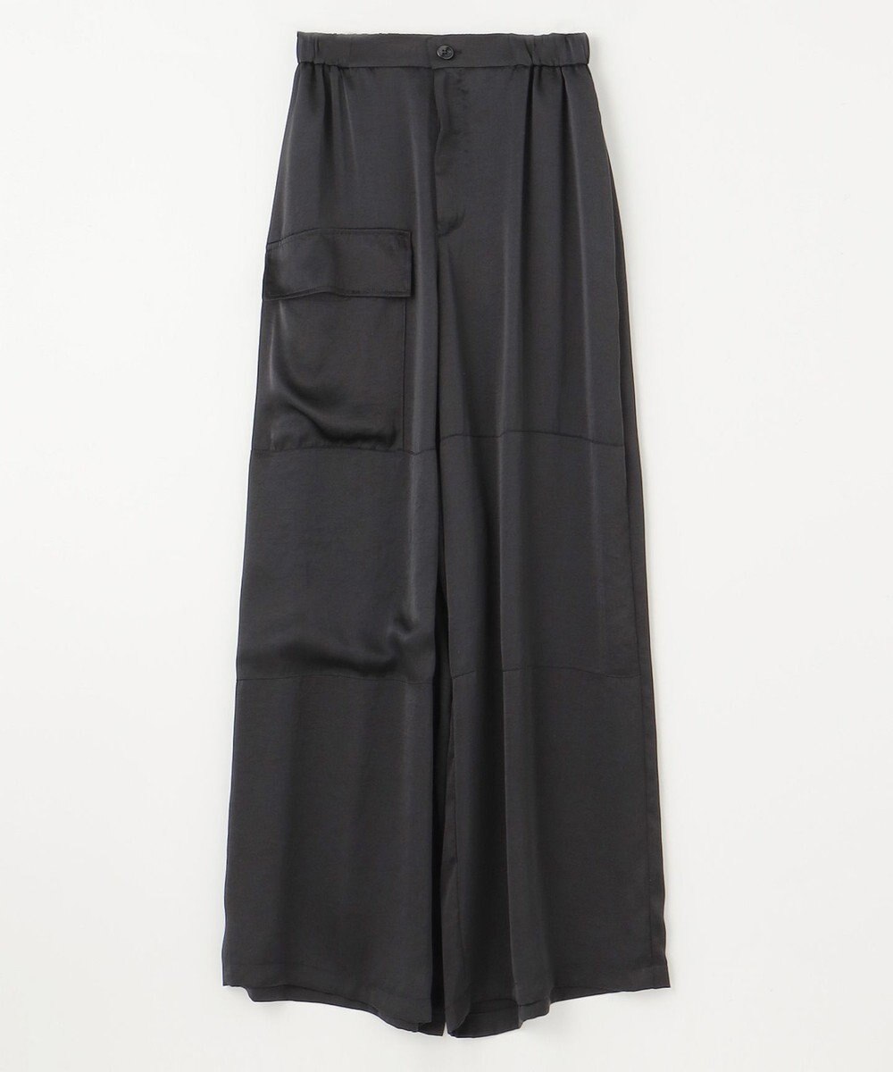 NAVE 【Nave・洗える/ウエストゴム】ヴィンテージサテン ワイドパンツ 