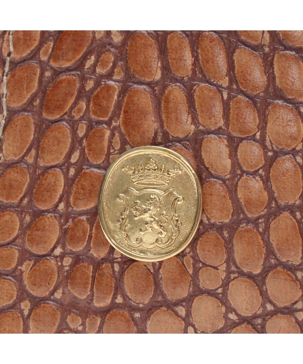 A.D.M.J. 【牛革】クロコ型押しサイドバックルトート25cm(ショルダーストラップ付) 