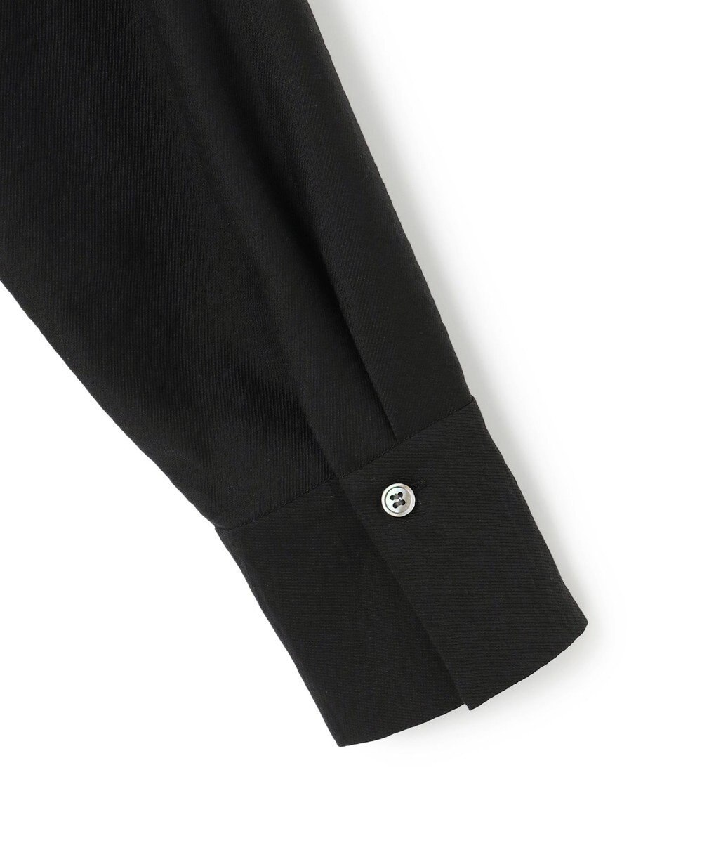 ICB L 【洗える】 ワッシャーツイル クロップドブラウス 