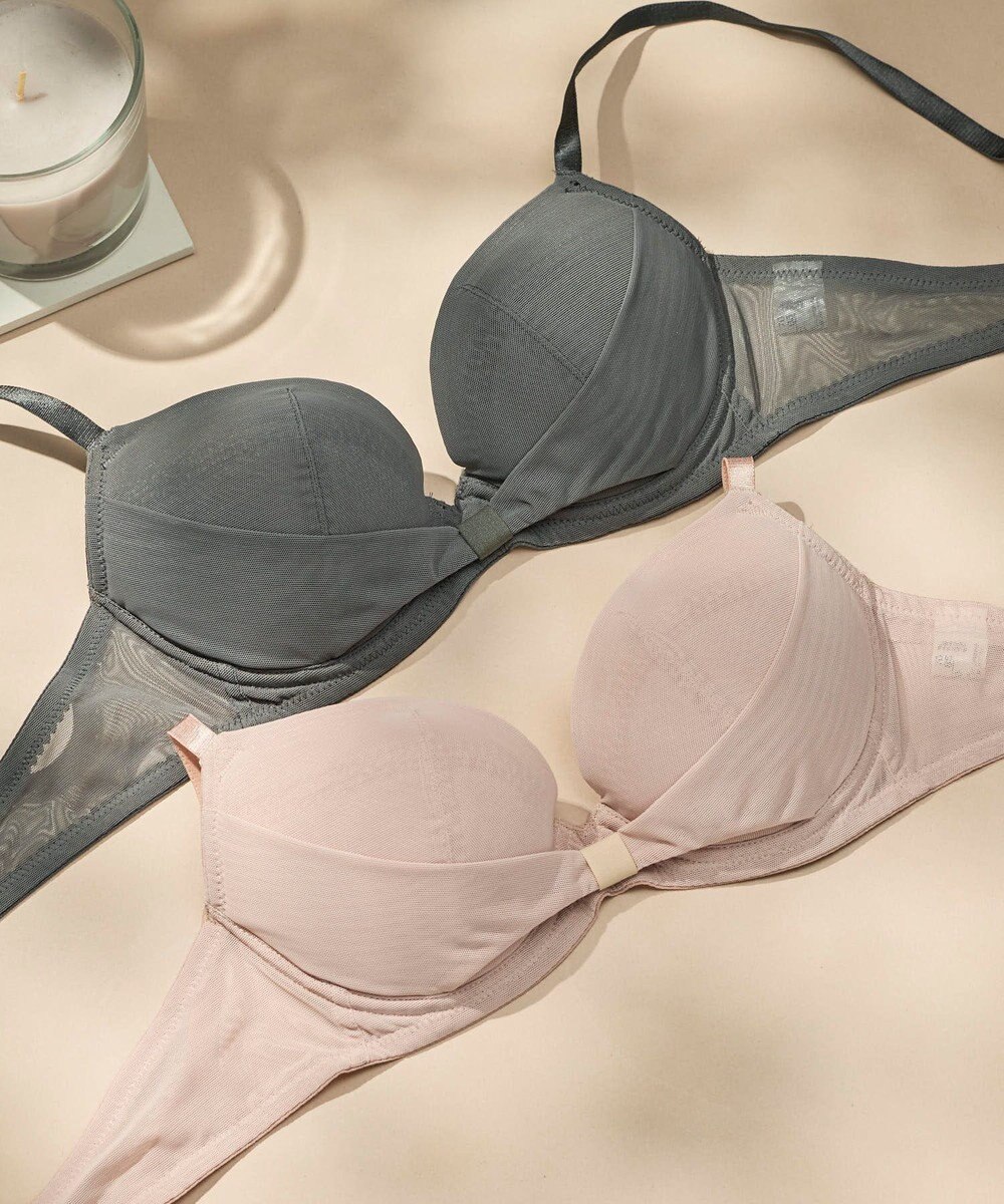 une nana cool 胸もとフィットをリボンでキープ リボンブラ 