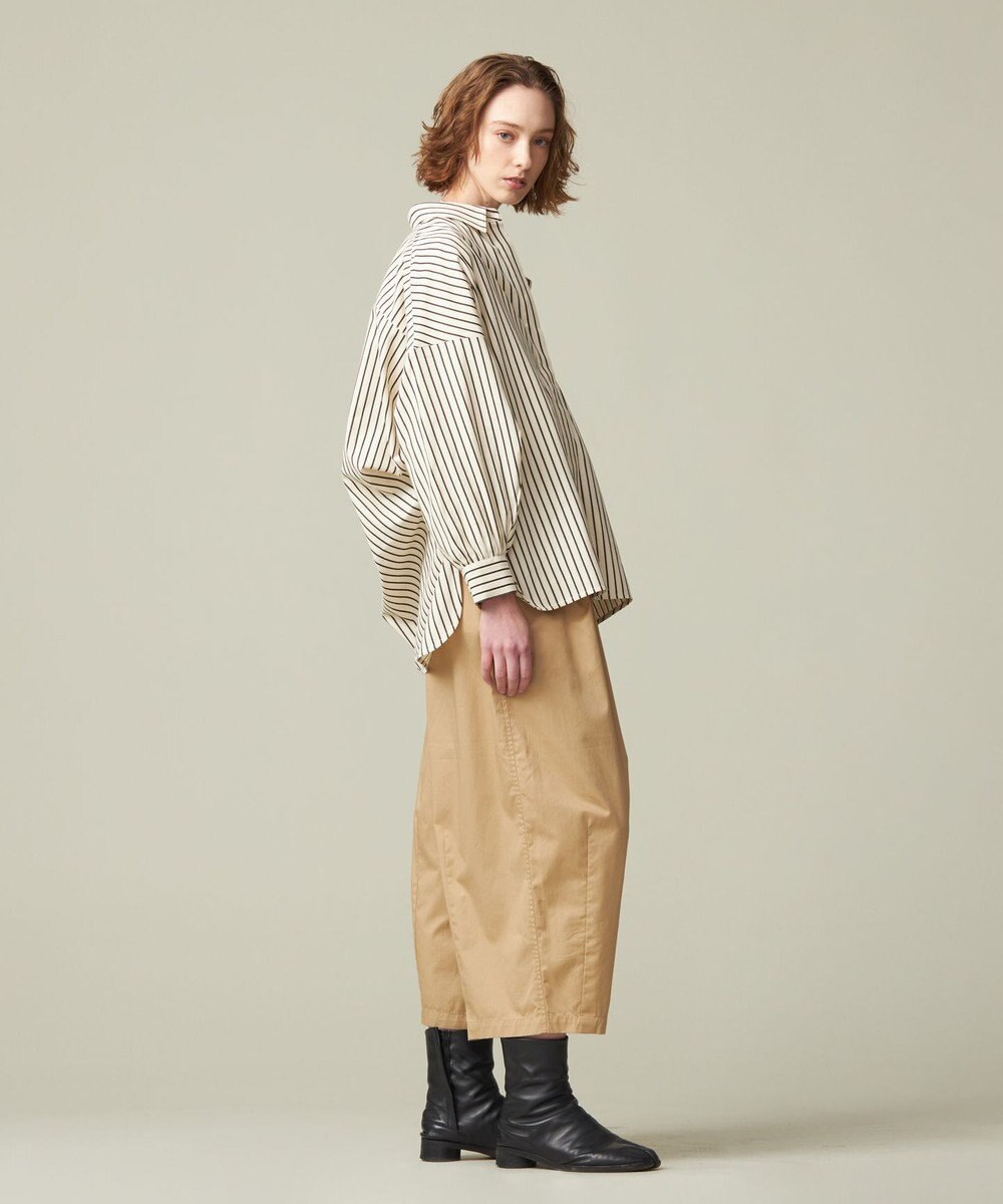 J.PRESS YORK STREET 【WOMEN】コットンタイプライター バックドレープブラウス 