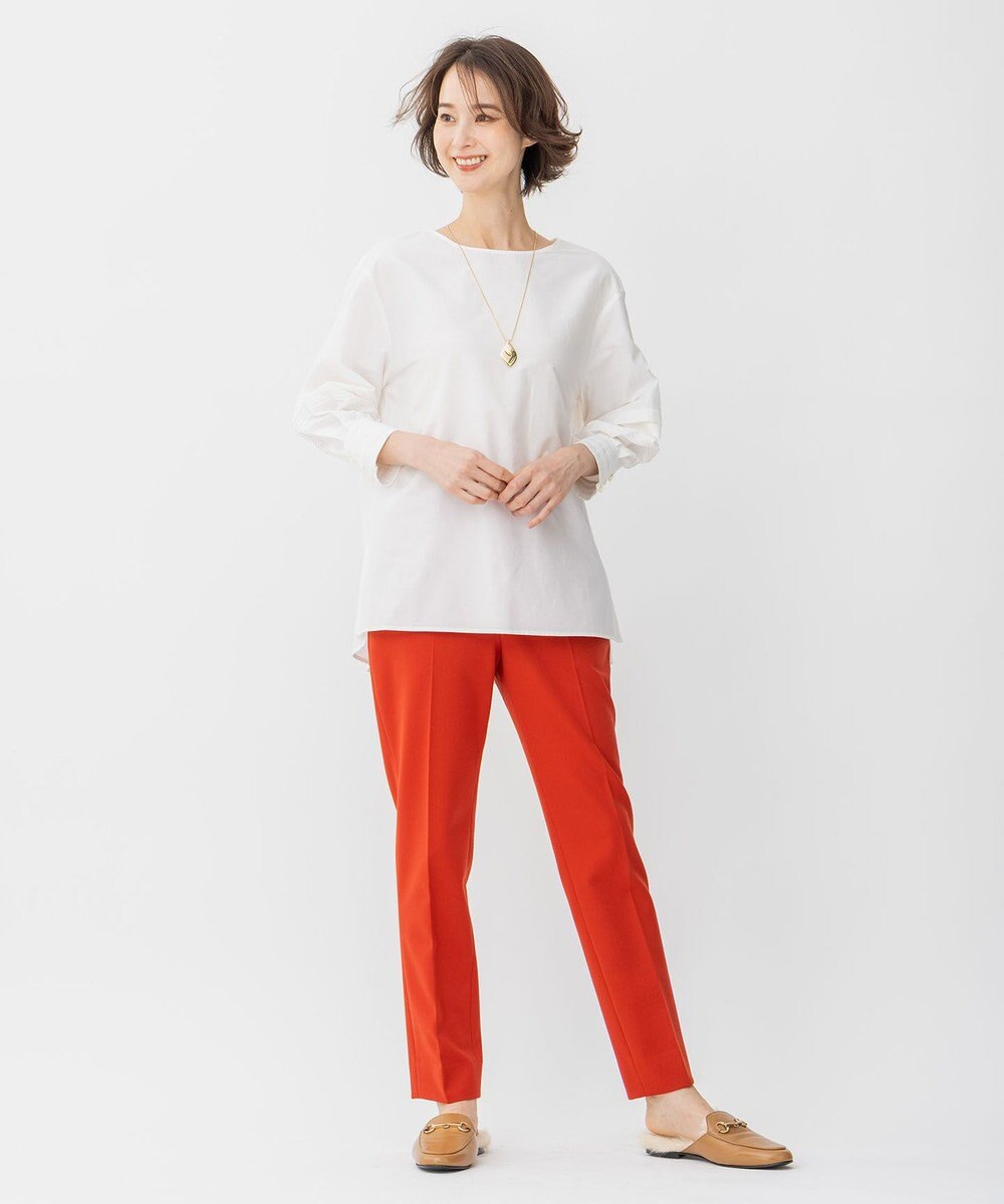 自由区 L 【WEB限定カラーあり/洗える/撥水加工】TRギャバ テーパード パンツ 