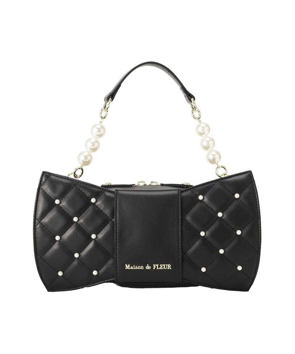 Maison de FLEUR パールリボンバッグ 
