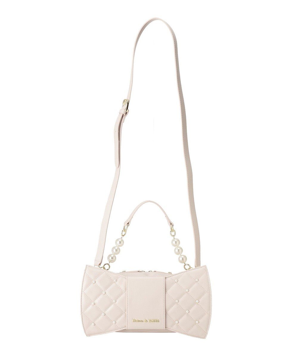 Maison de FLEUR パールリボンバッグ 