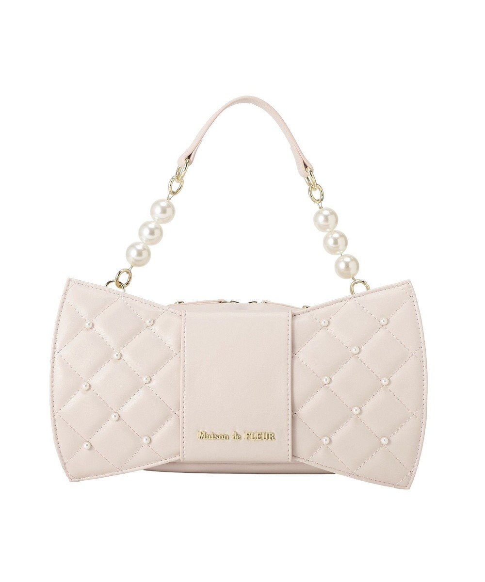 Maison de FLEUR パールリボンバッグ 