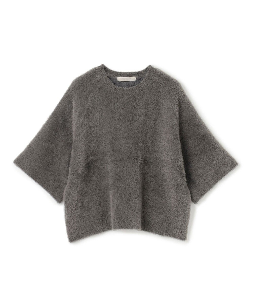 UNFILO L ナイロンシャギー  ハーフスリーブ プルオーバー 