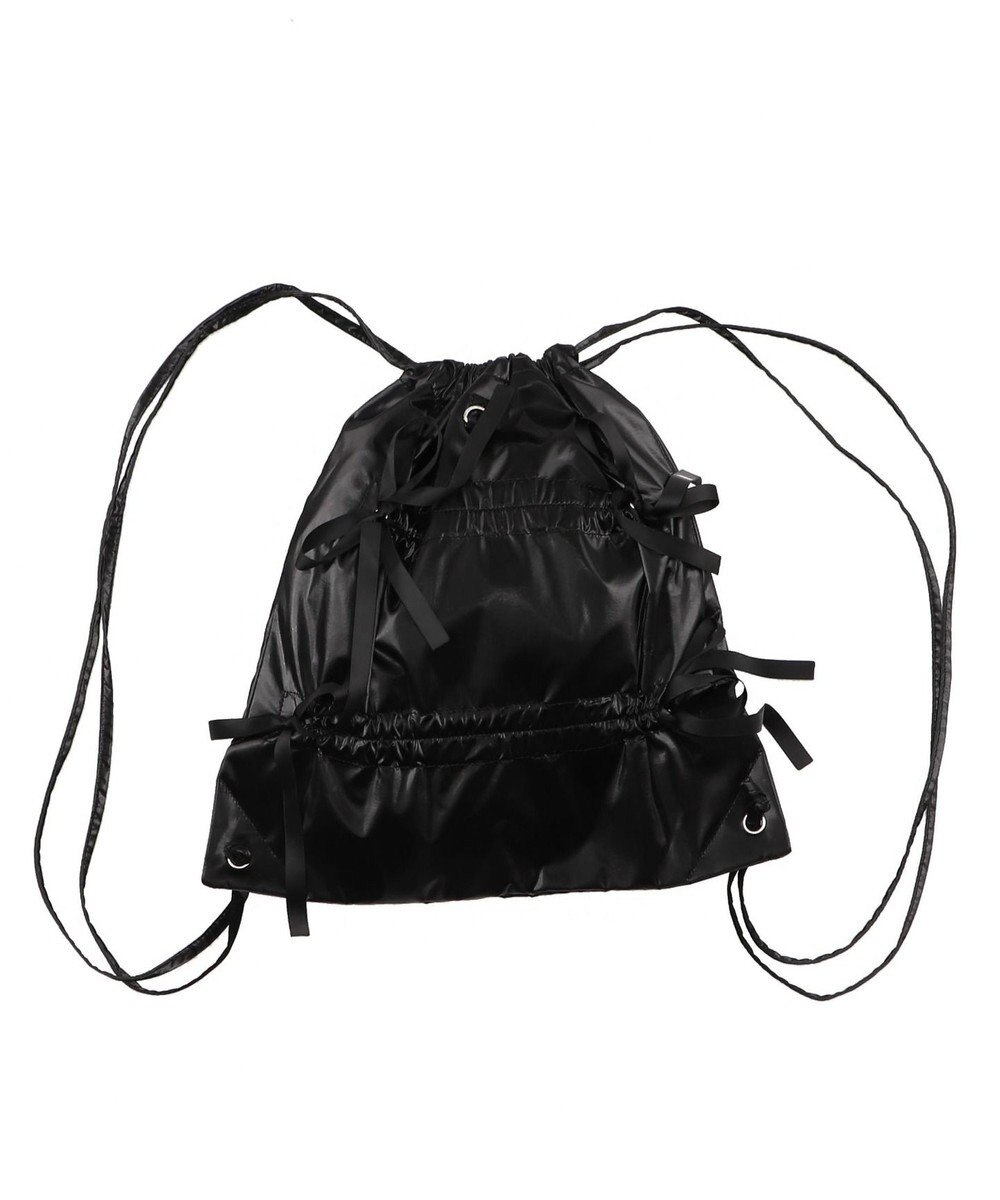 WEGO ドロストリボンギャザーナップサック 