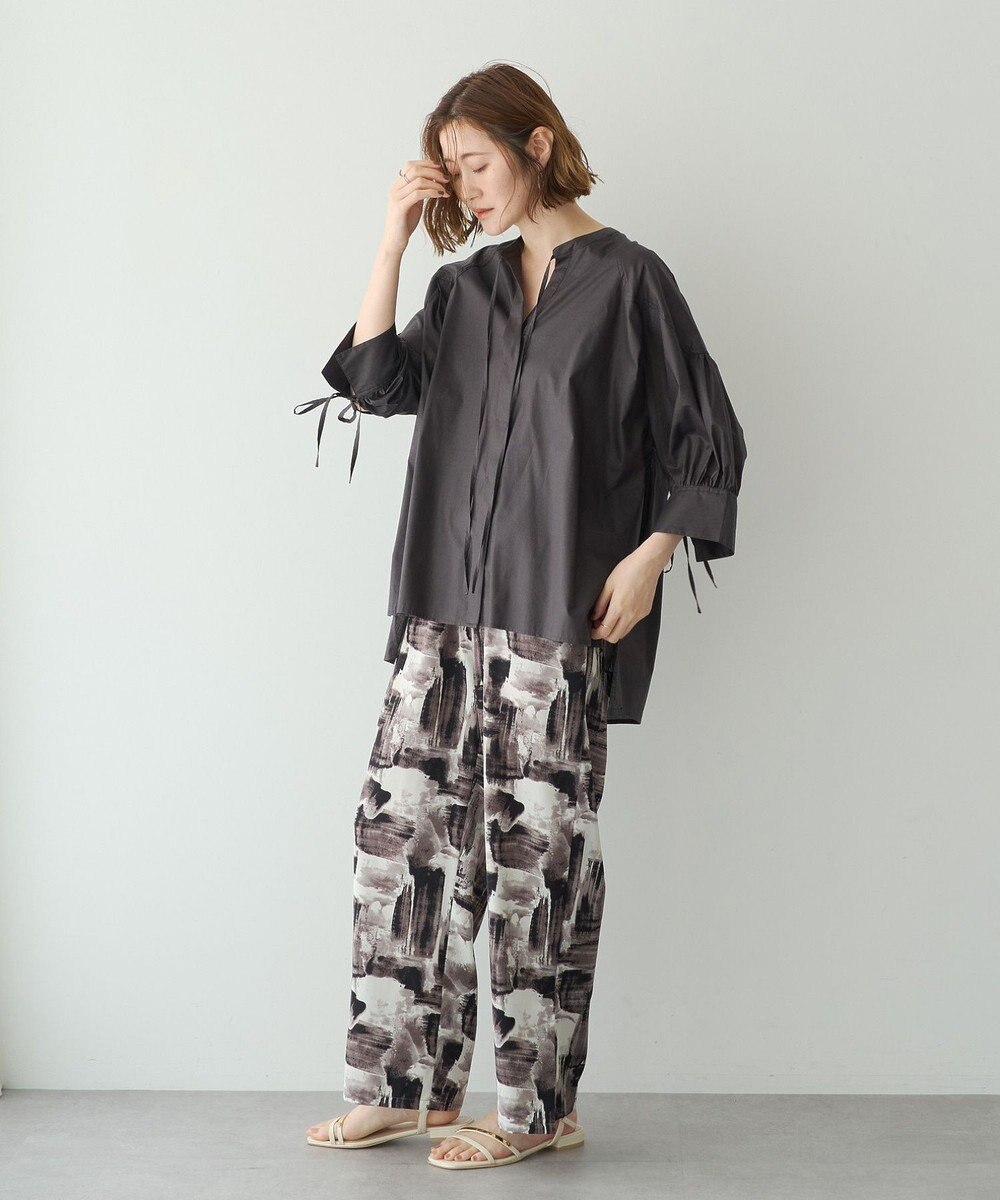 YECCA VECCA アブストラクト柄ワイドパンツ 
