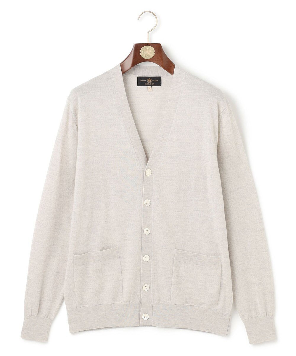 J.PRESS MEN オメガツイスト ハイゲージ ニットカーディガン 