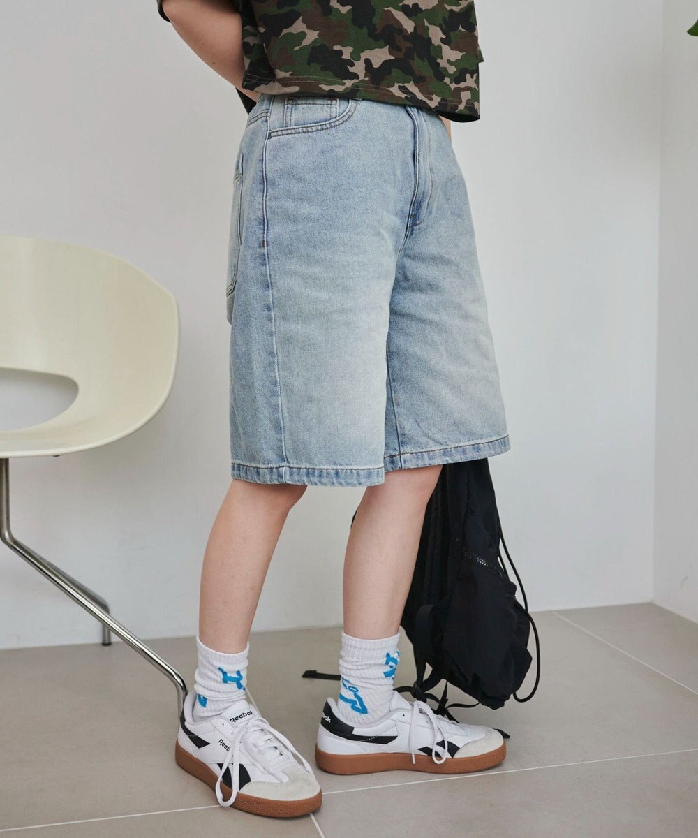 WEGO 【SMサイズ展開】ヴィンテージウォッシュデニムハーフパンツ 