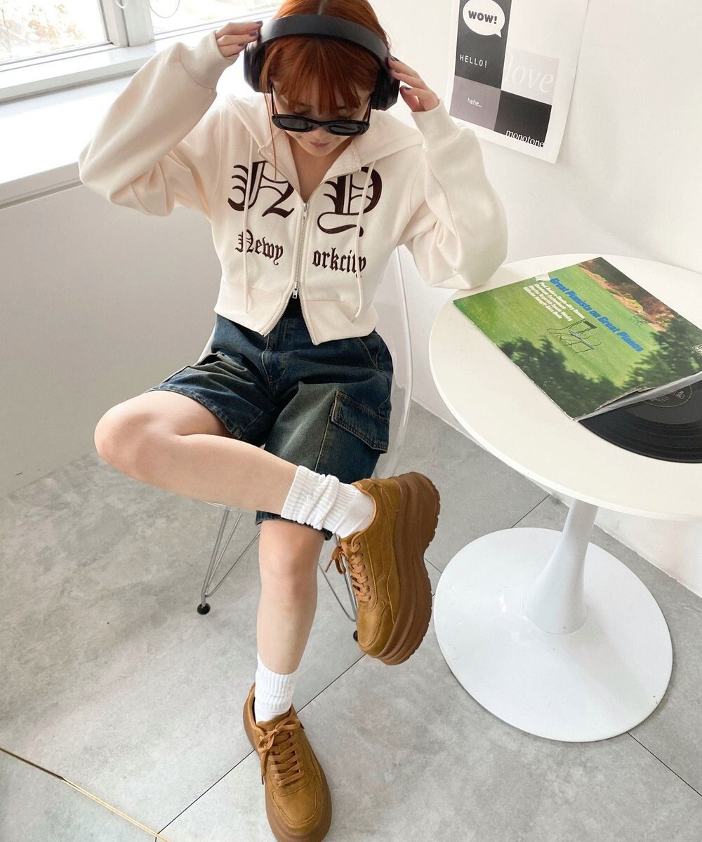 WEGO 厚底ラインスニーカー 