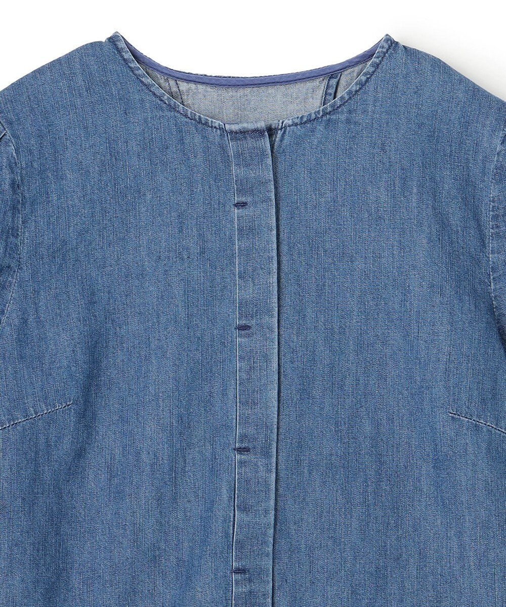 uncrave ライトデニム パフスリーブブラウス 