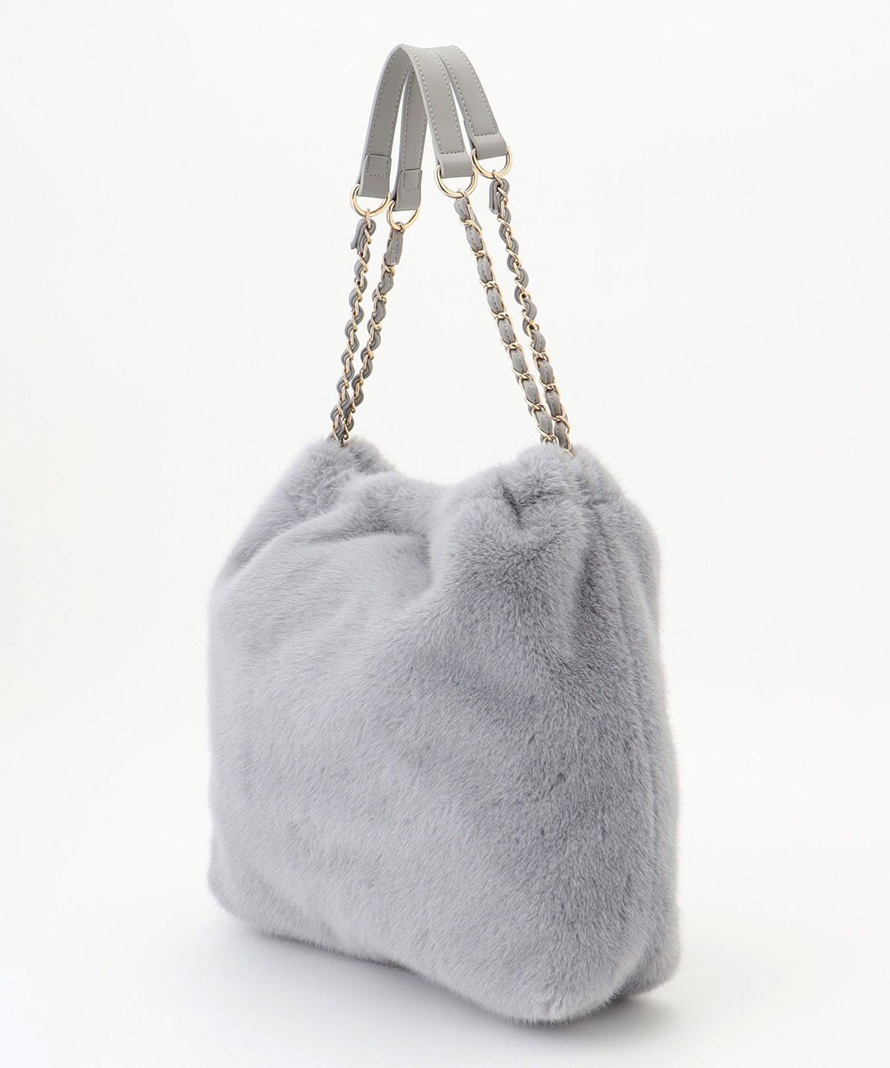 ANY SIS フェイクファーチェーン トートバッグ 