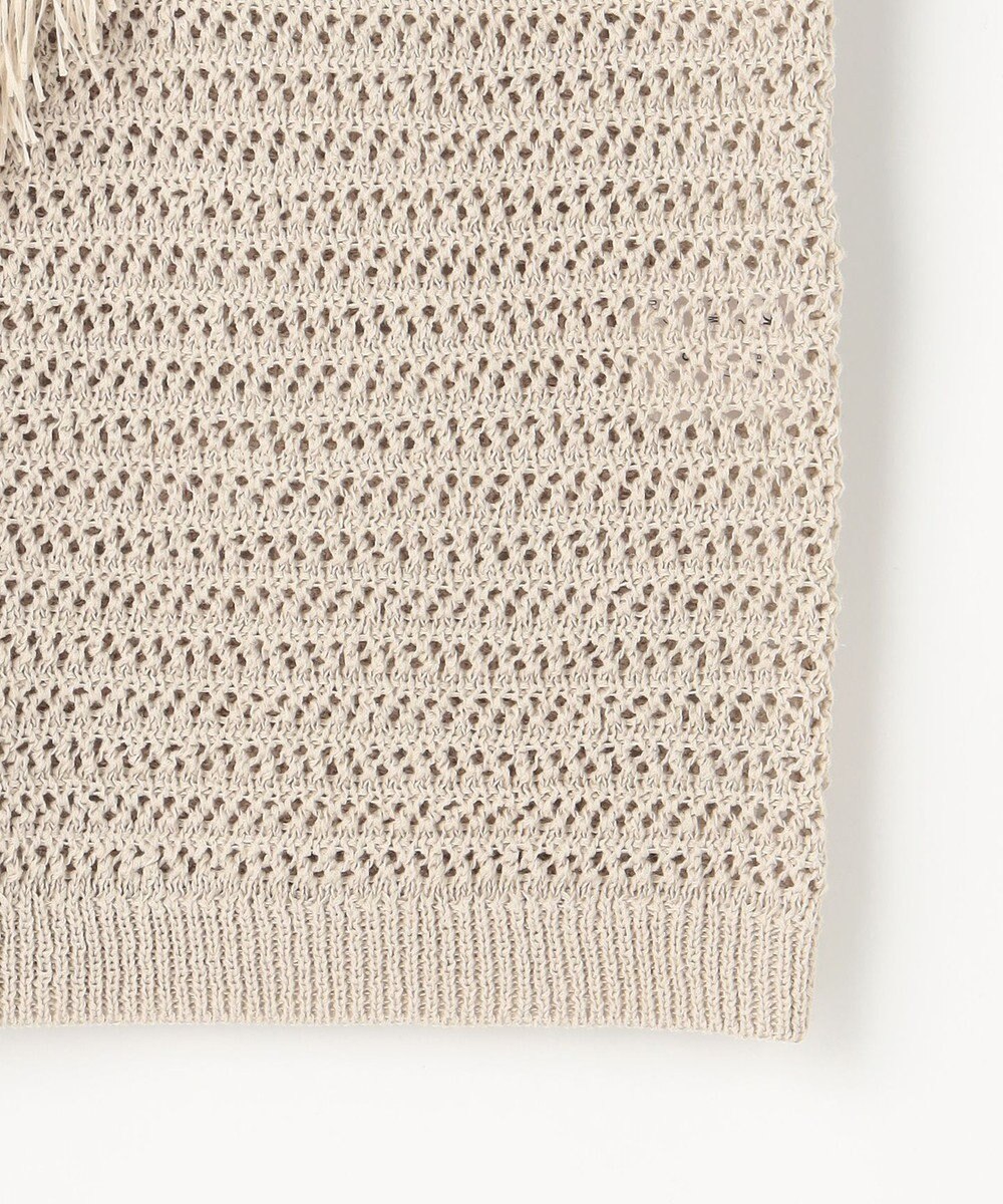 自由区 リネンフリンジ ベスト 