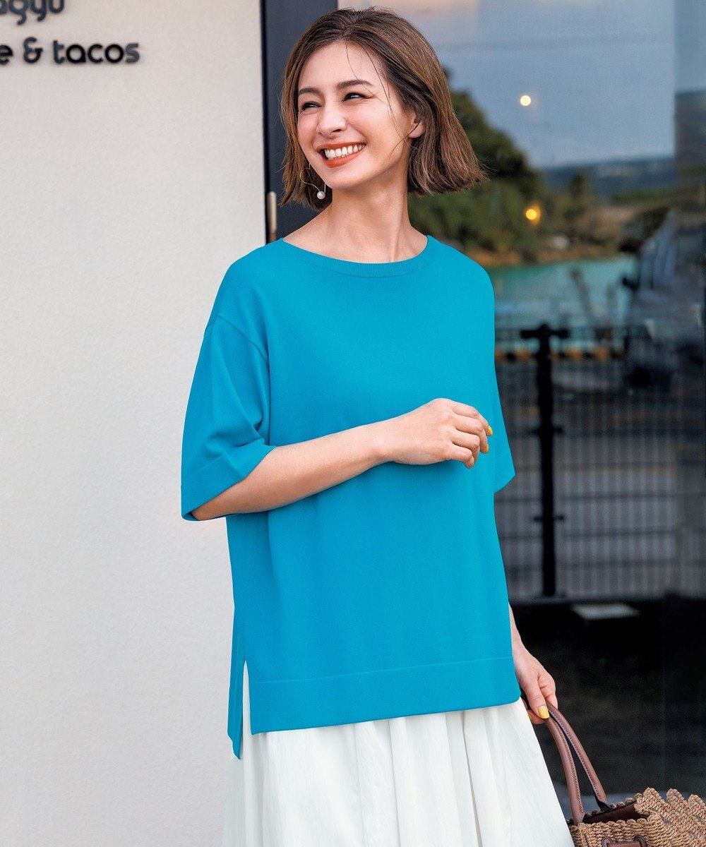 UNFILO L スゴ機能美 ハーフスリーブ ニット 